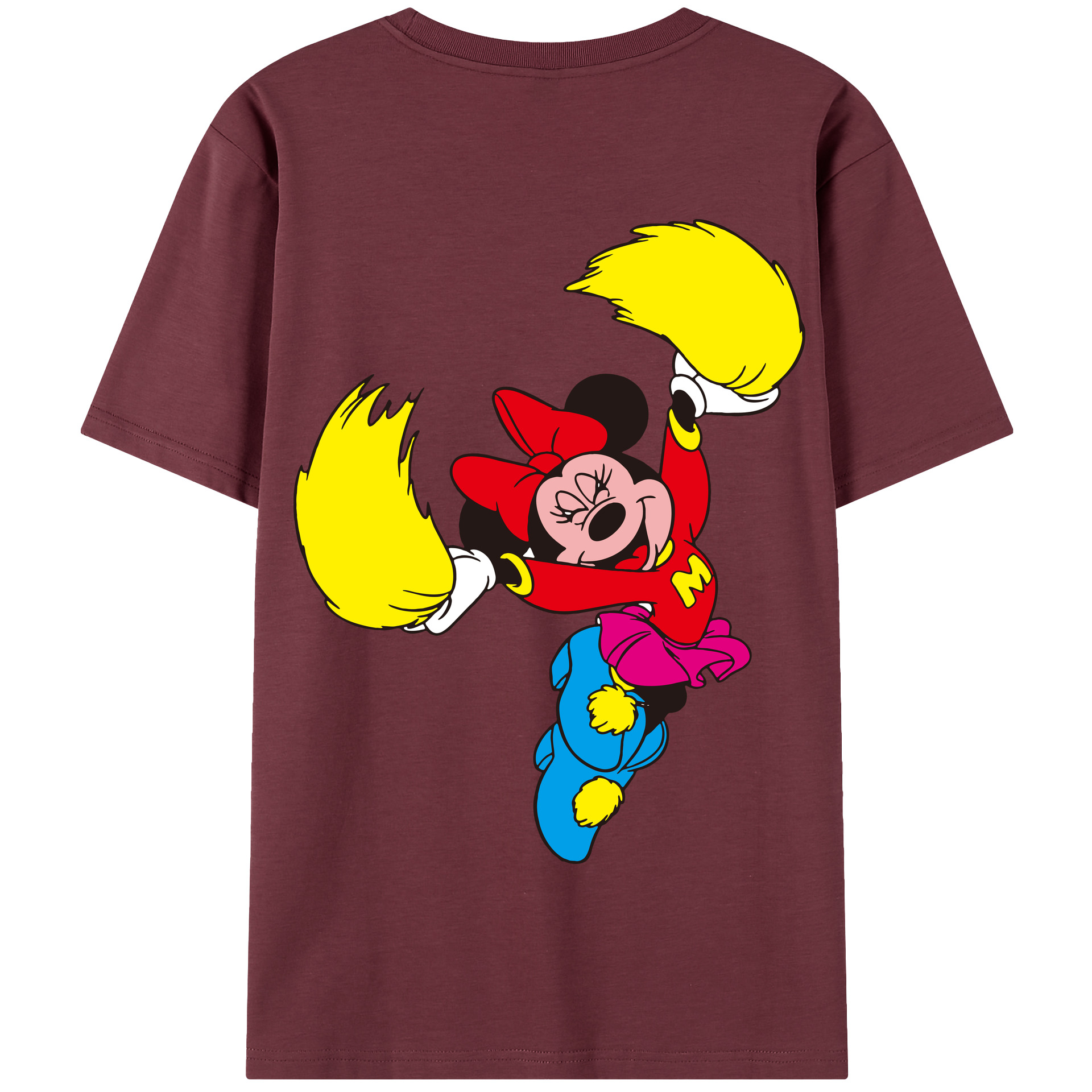 （画像用） ミッキーマウス Mickey Mouse 綿100％半袖Tシャツ（背面プリント）